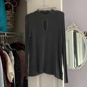 American Eagle Long sleeve cutout shirt.